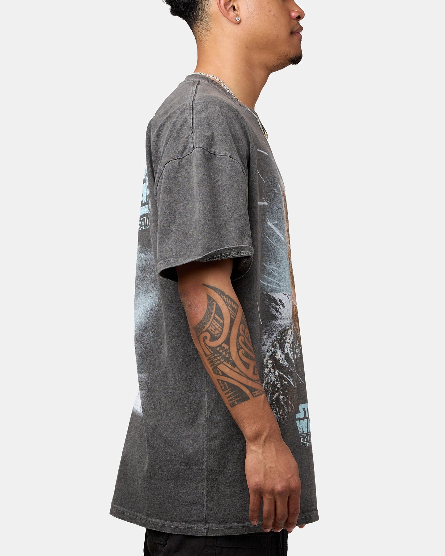 Star Wars Episode V '80 Heavyweight Vintage T-Shirt Black Wash AbrasionResistant Edging MoistureWicking