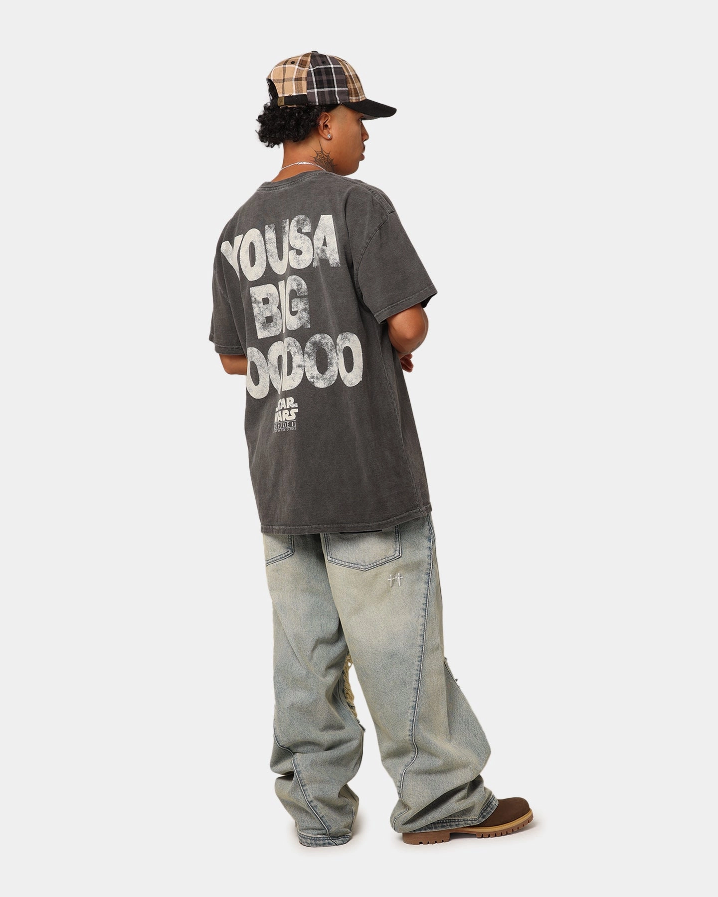 Star Wars Jar Jar Binks Heavyweight T-Shirt Black Wash YarnDyedFabric YarnDyedQuality