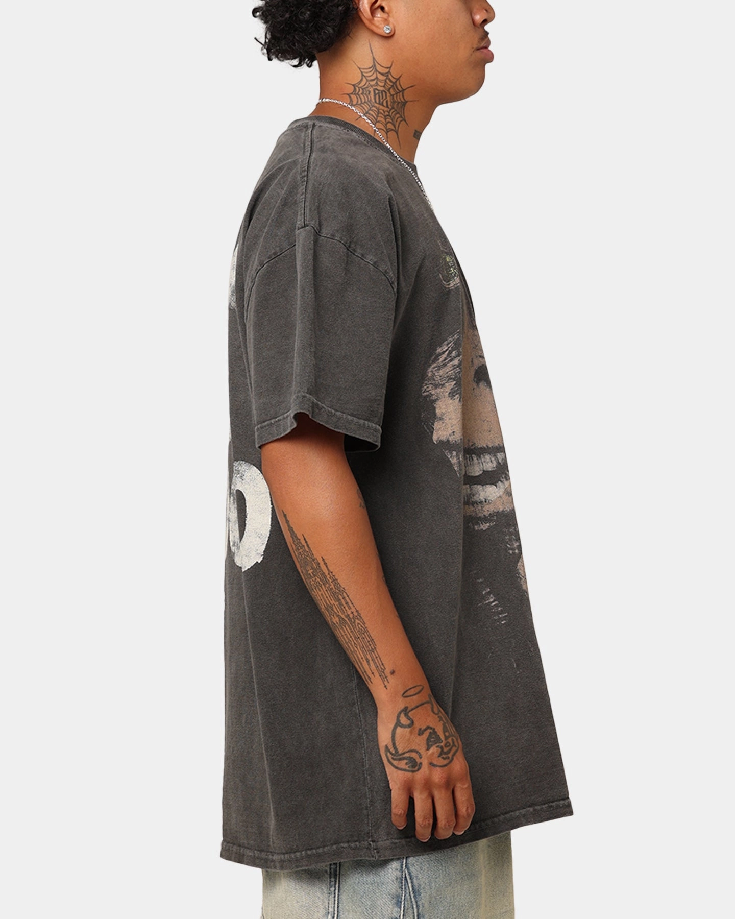 Star Wars Jar Jar Binks Heavyweight T-Shirt Black Wash EasyCare Material DualLayer Weave