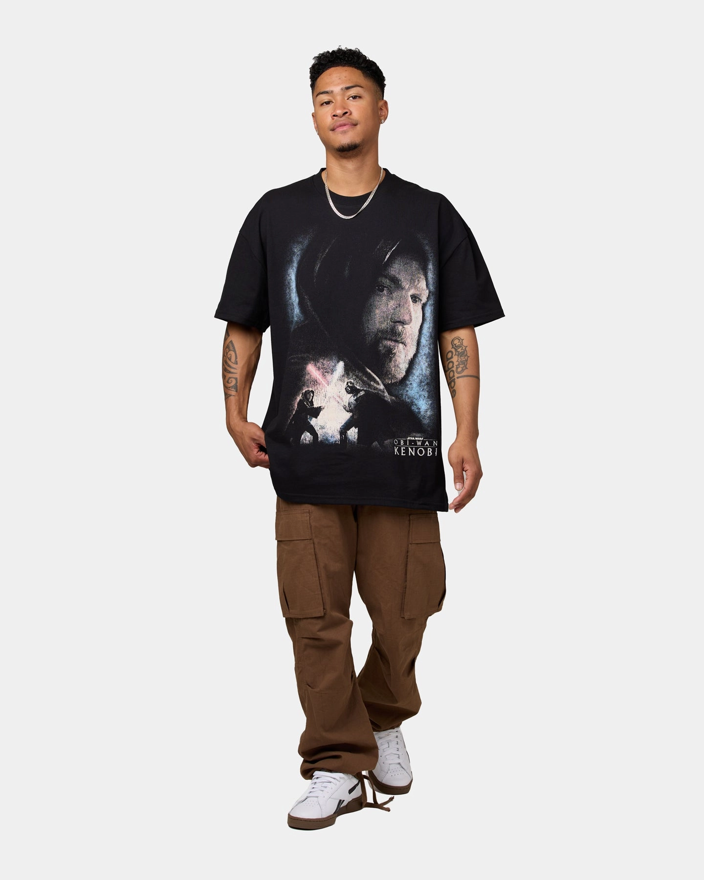 Star Wars Obi Wan Heavyweight T-Shirt Black Airflow Mesh Lining