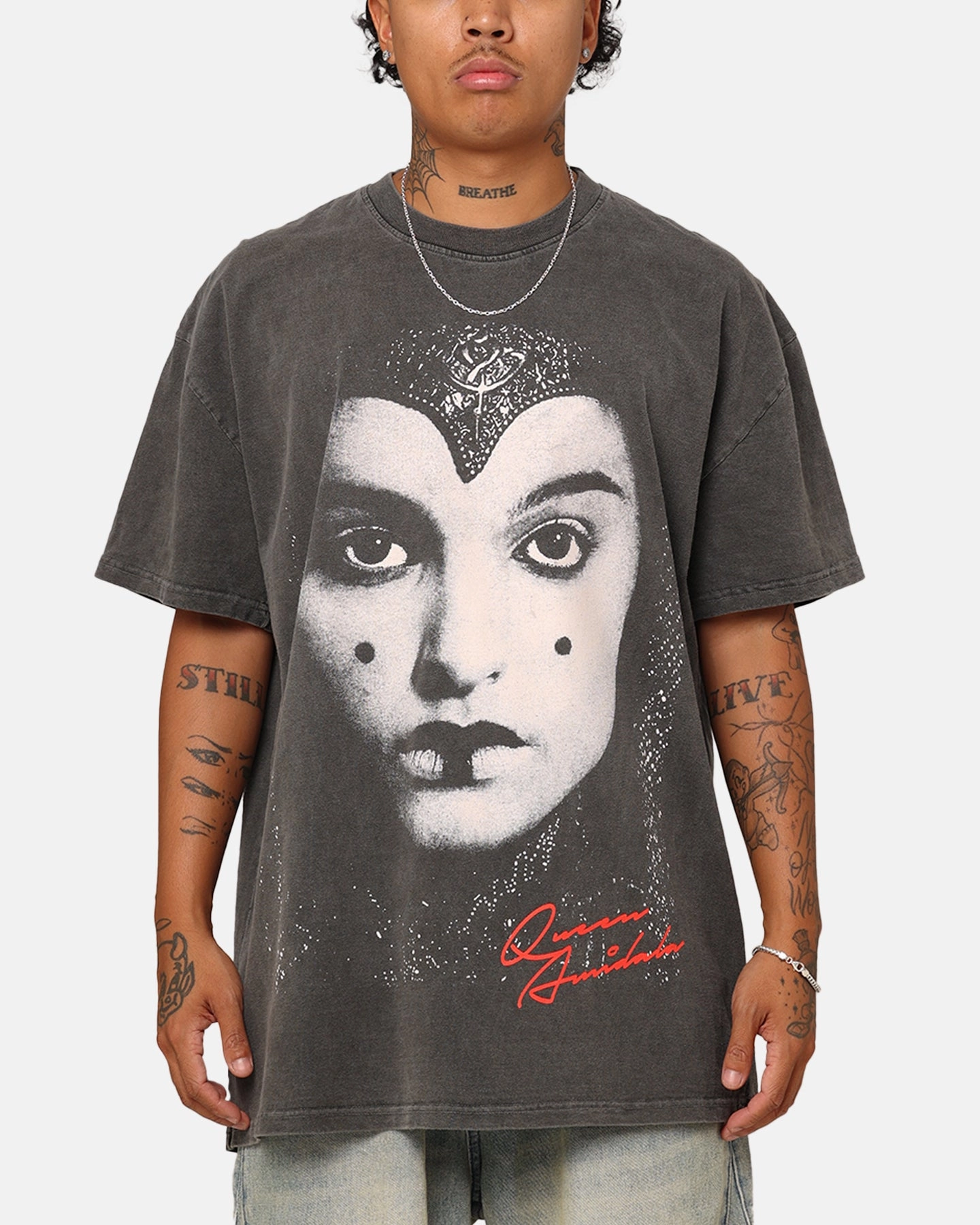 Star Wars Queen Amidala Heavyweight T-Shirt Black Wash Stretch Blouse