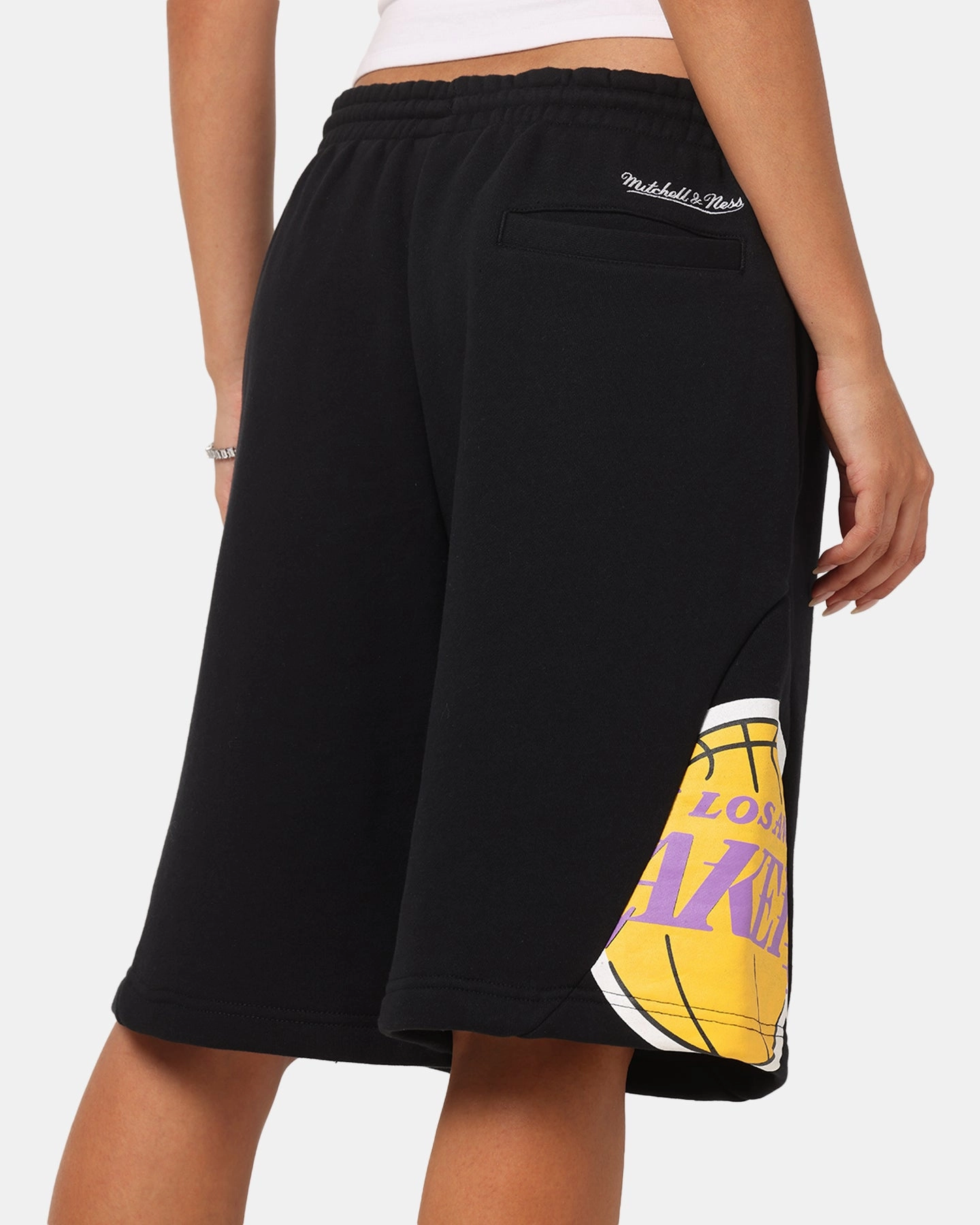 wrinkle free Chill Mode Mitchell & Ness Los Angeles Lakers C&S Shorts Official Team Color