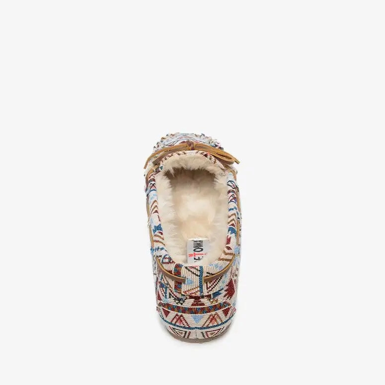 Minnetonka Cally (Women's) - Cream Mosaic Slip Fit Motion