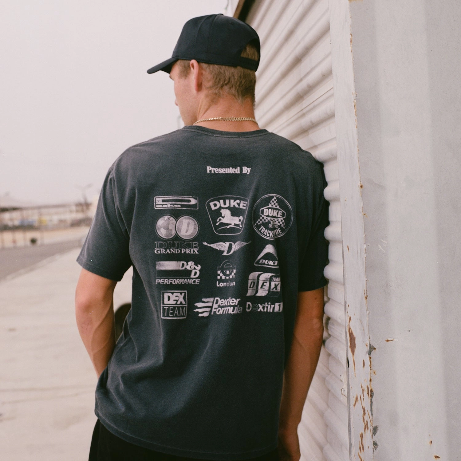 Summer Wardrobe Everyday Comfort Style DR3 Sponsors Washed Black Mono T-Shirt