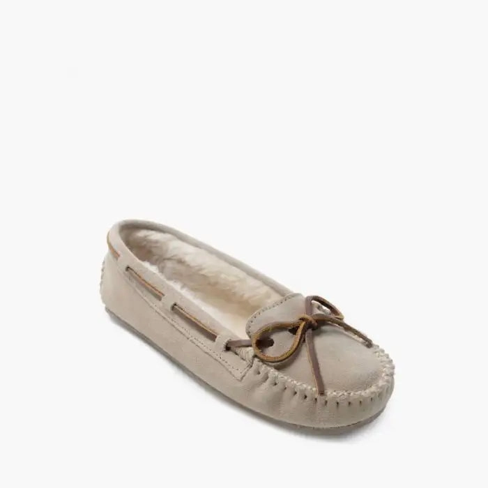 Minnetonka Cally (Women's) - Stone Slip Fit Shoes