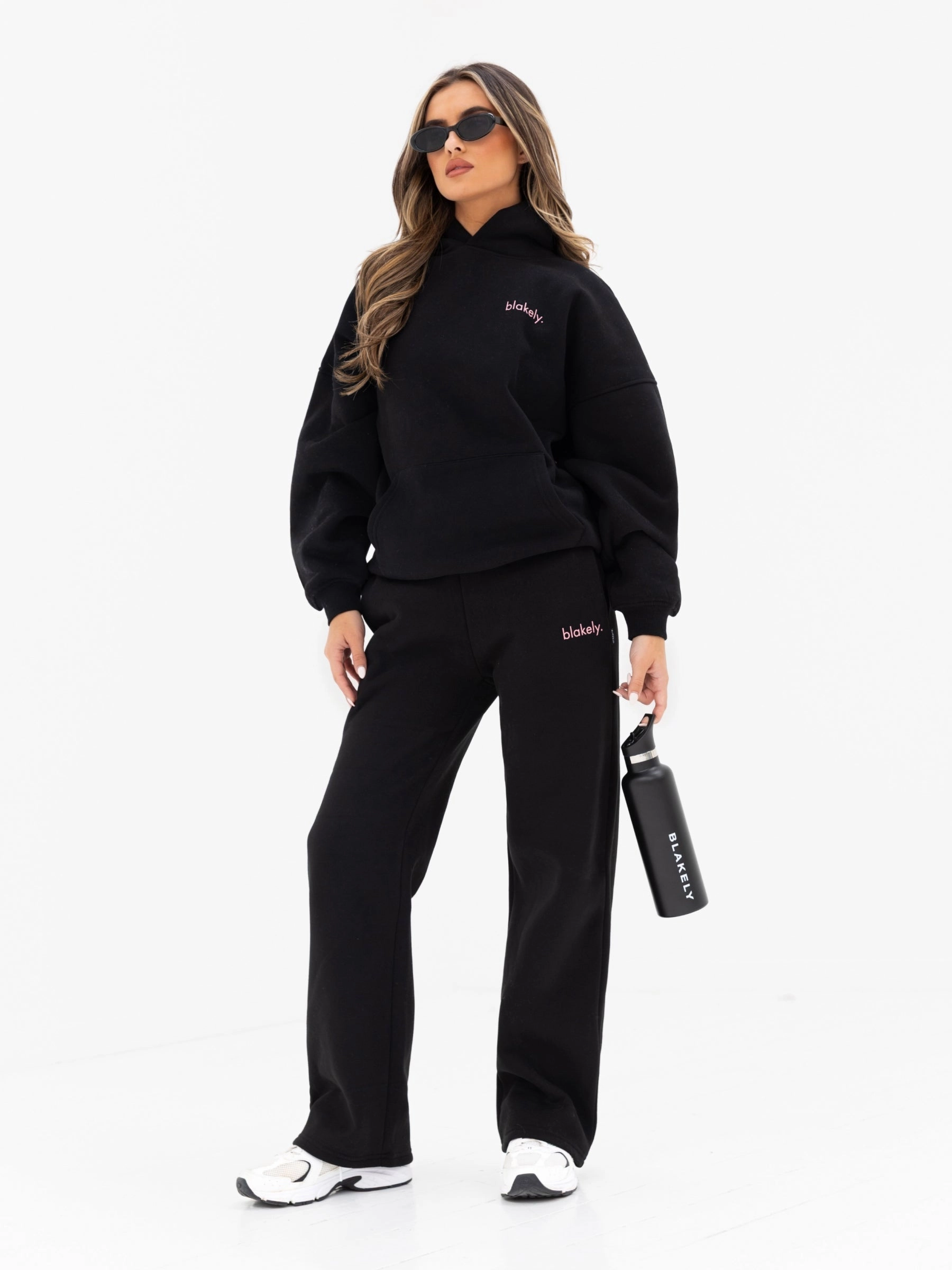 Lexi Wide Leg Sweatpants - Black Layering Comfort