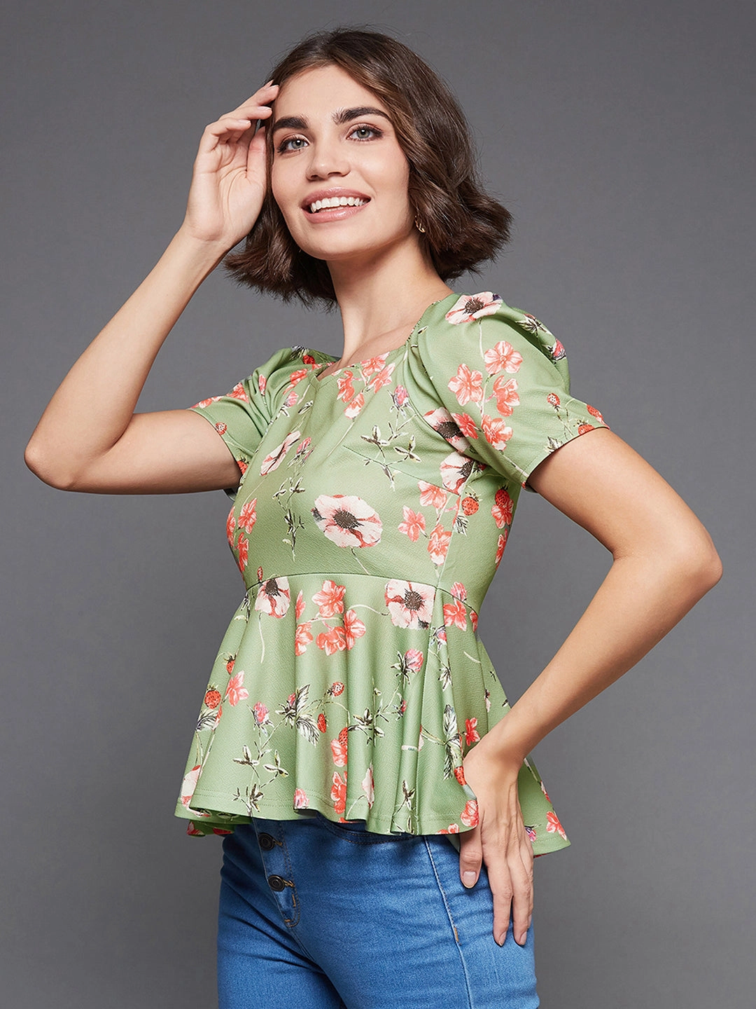 Crease Ease Women's Multicolored- Base-Green Slim Fit Regular Premium Polyknit Top Basic Tank Ultra Soft Handfeel