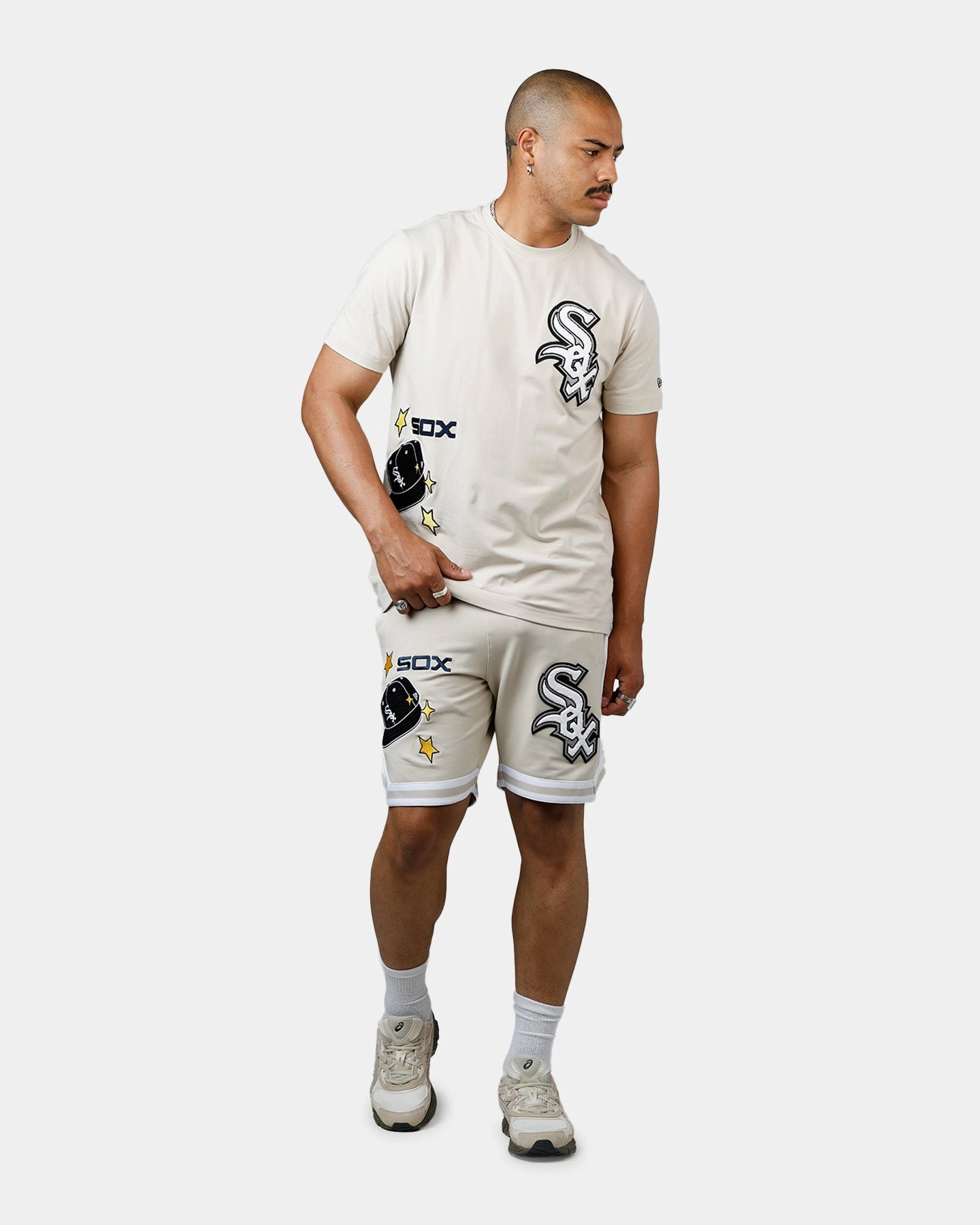 Multipurpose Design StretchMaterial New Era Chicago White Sox 'Logo Select' Summer T-Shirt Stone