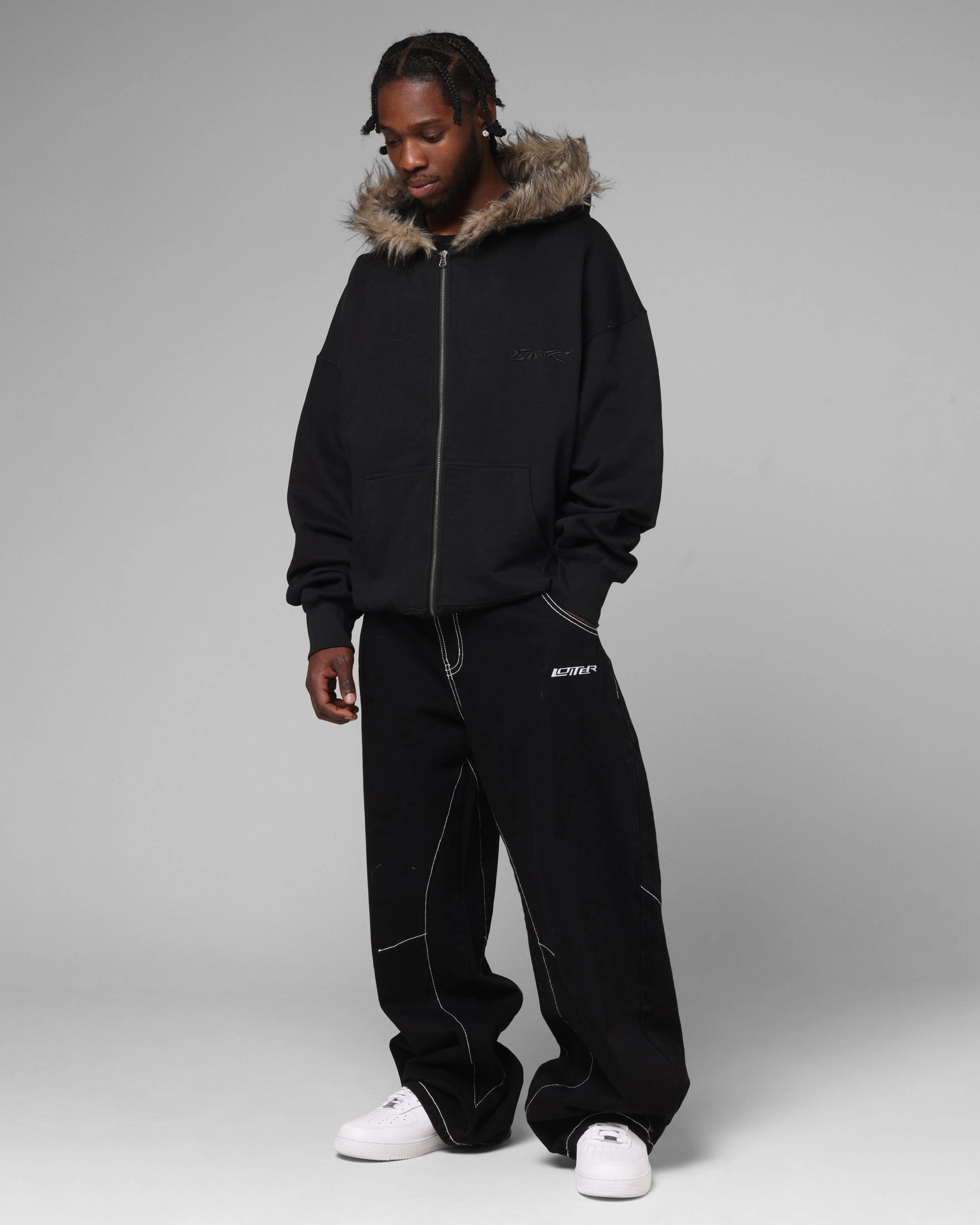 UltraSoft Blend AirflowOptimized Design Loiter Purity Zip Hoodie Black