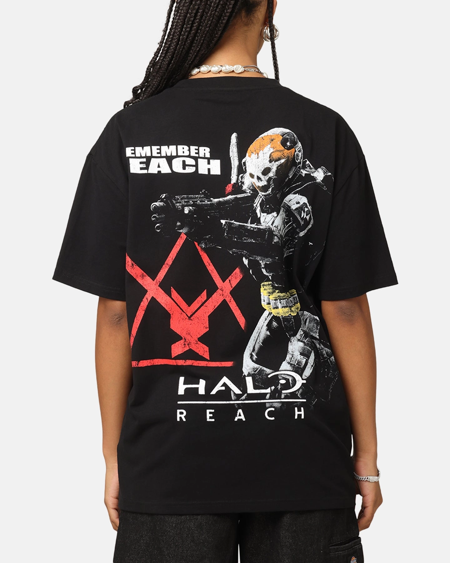 Goat Crew X Halo Halo Reach Emile Big Head Heavyweight T-Shirt Black Comfortable Design Tagless Neckline