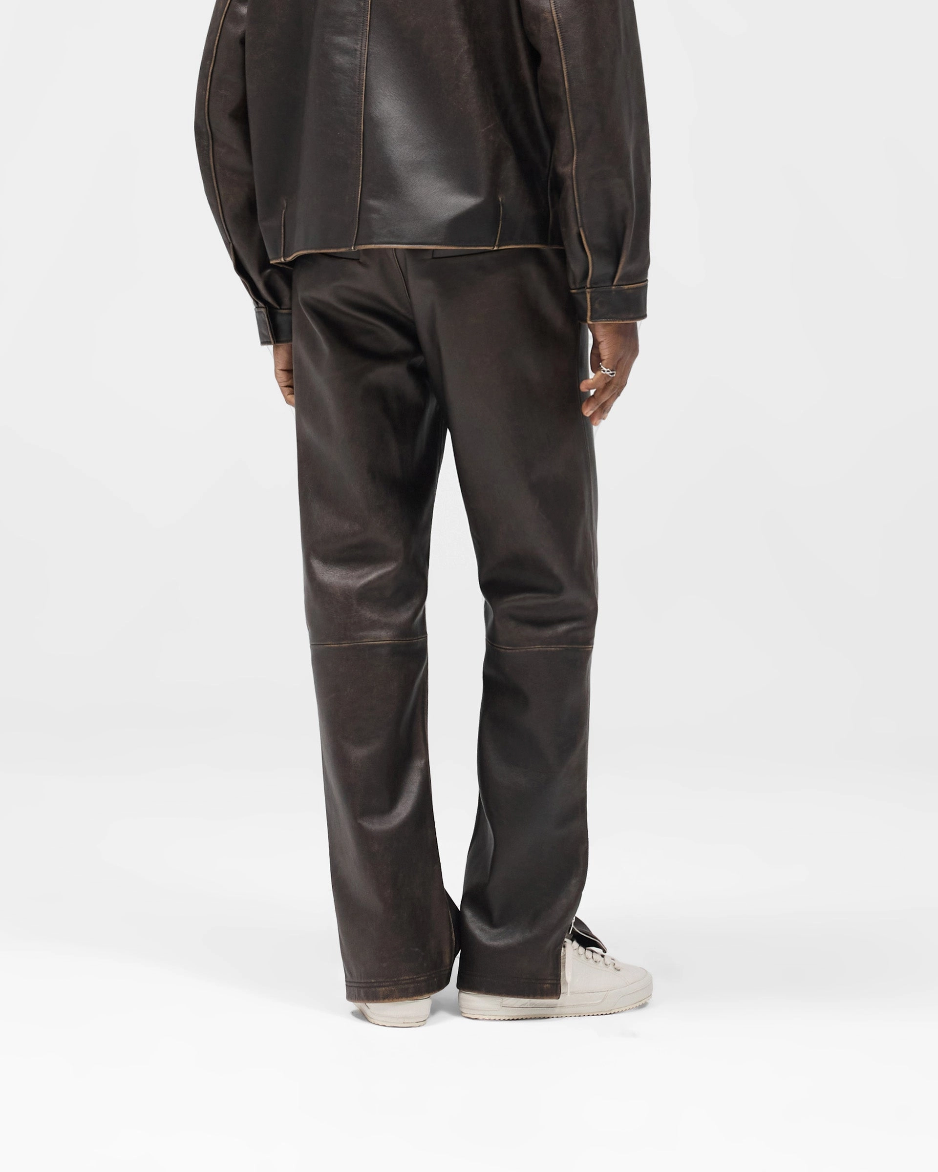 Sunfade Leather Pant - Nero Outfit Staple Layered Look