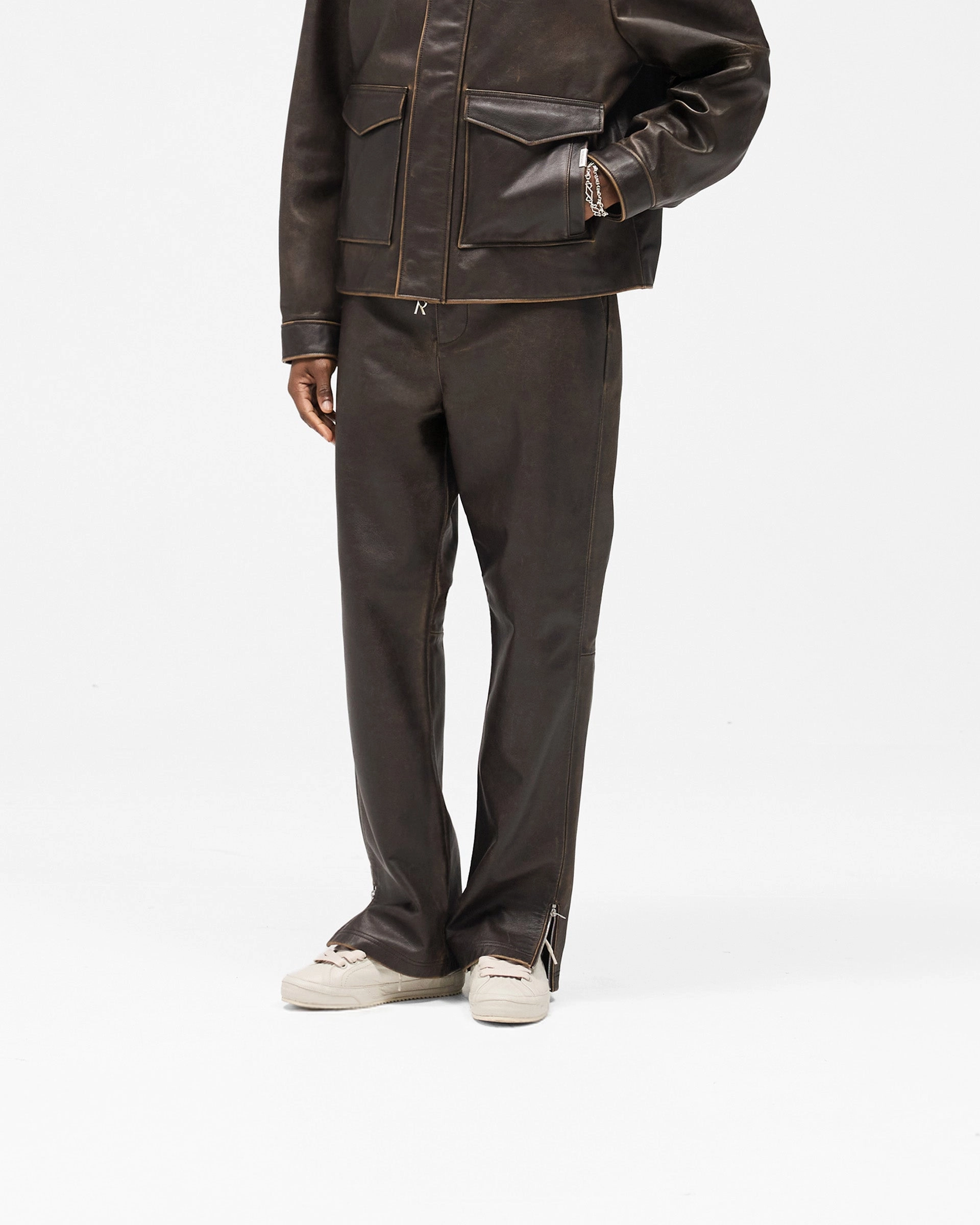 Sunfade Leather Pant - Nero Cozy Comfort