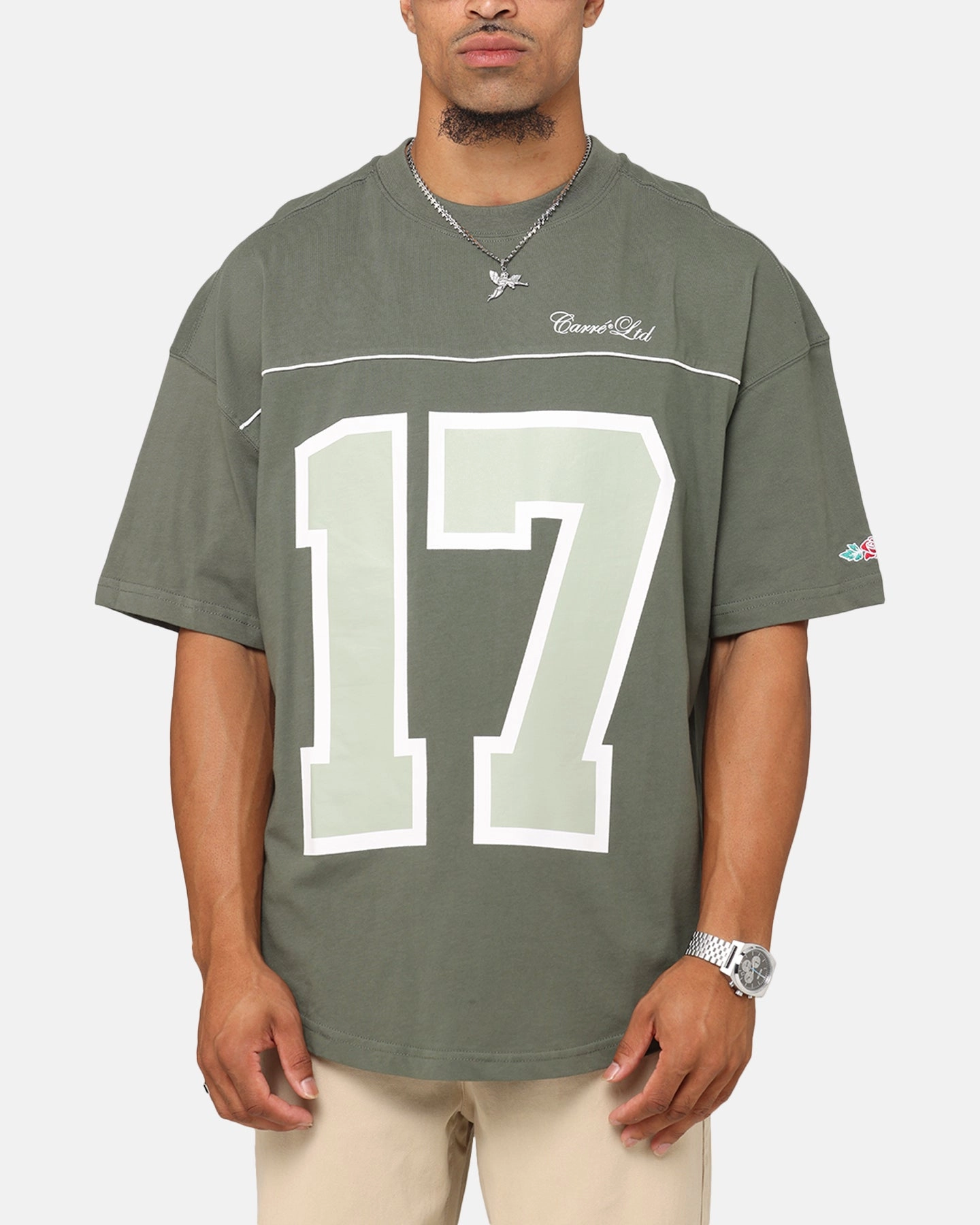 Casual Tank Carre Hitta Grid Iron T-Shirt Green