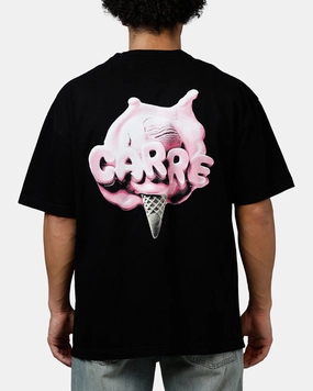 Carre Melted T-Shirt Black Tailored Seams