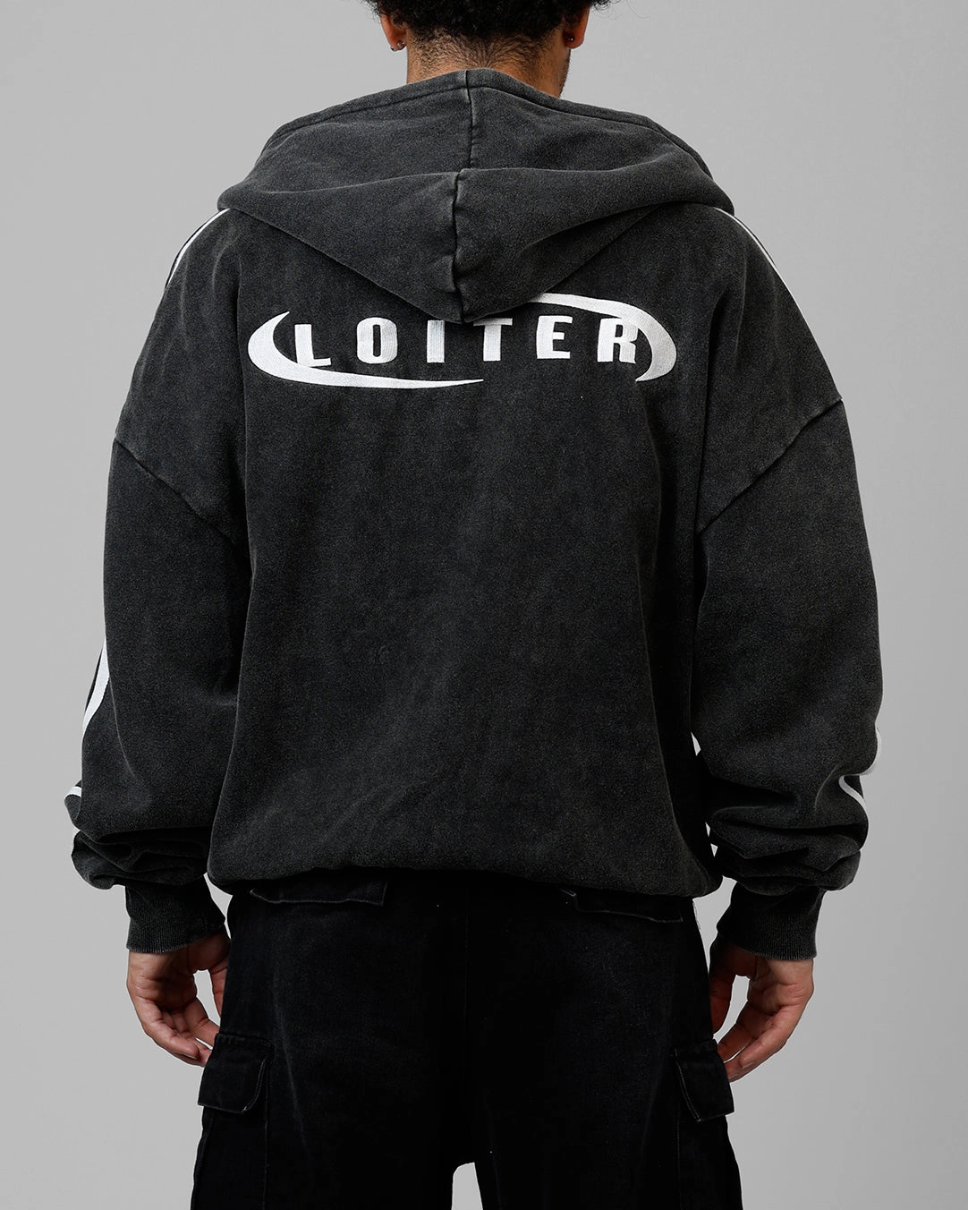 SustainableBlend Loiter Night Vision Hoodie Washed Black