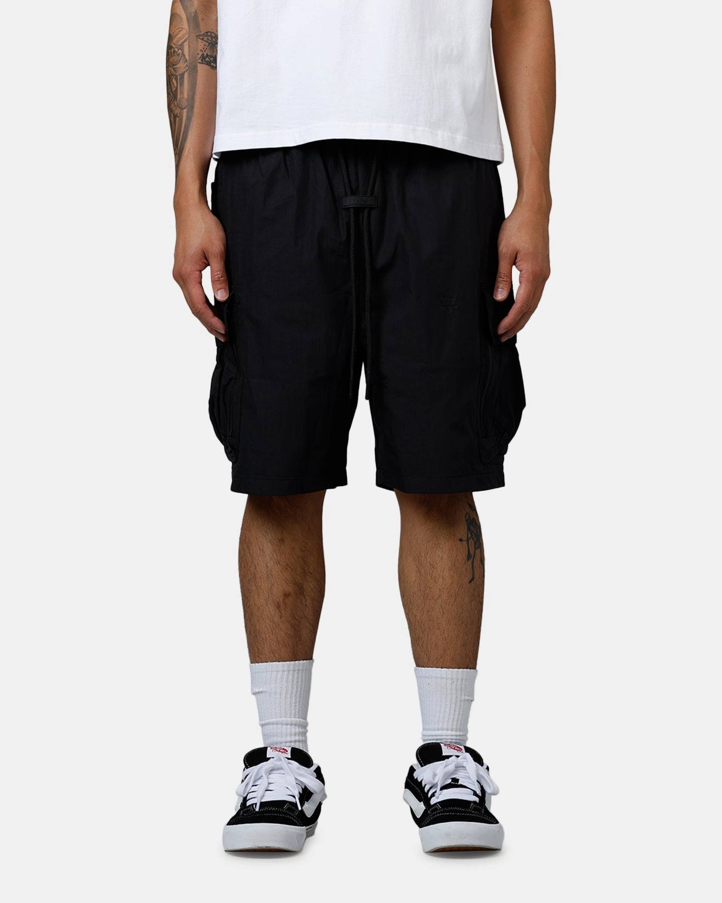 Tangle Free Cuffs Quality Material The Anti Order Anti Military Cargo Shorts Black