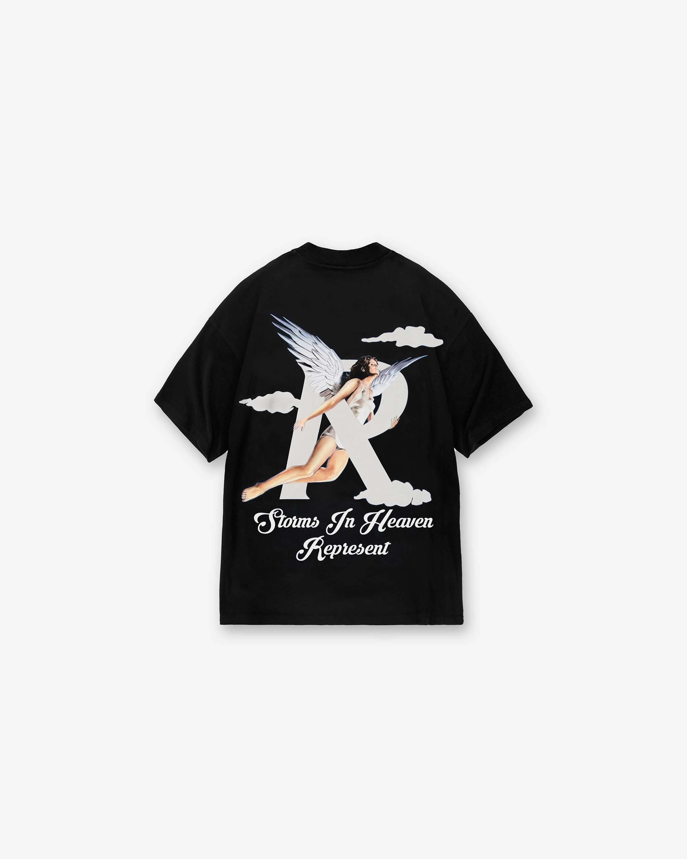 Performance Fit Yoga class Storms In Heaven T-Shirt - Black