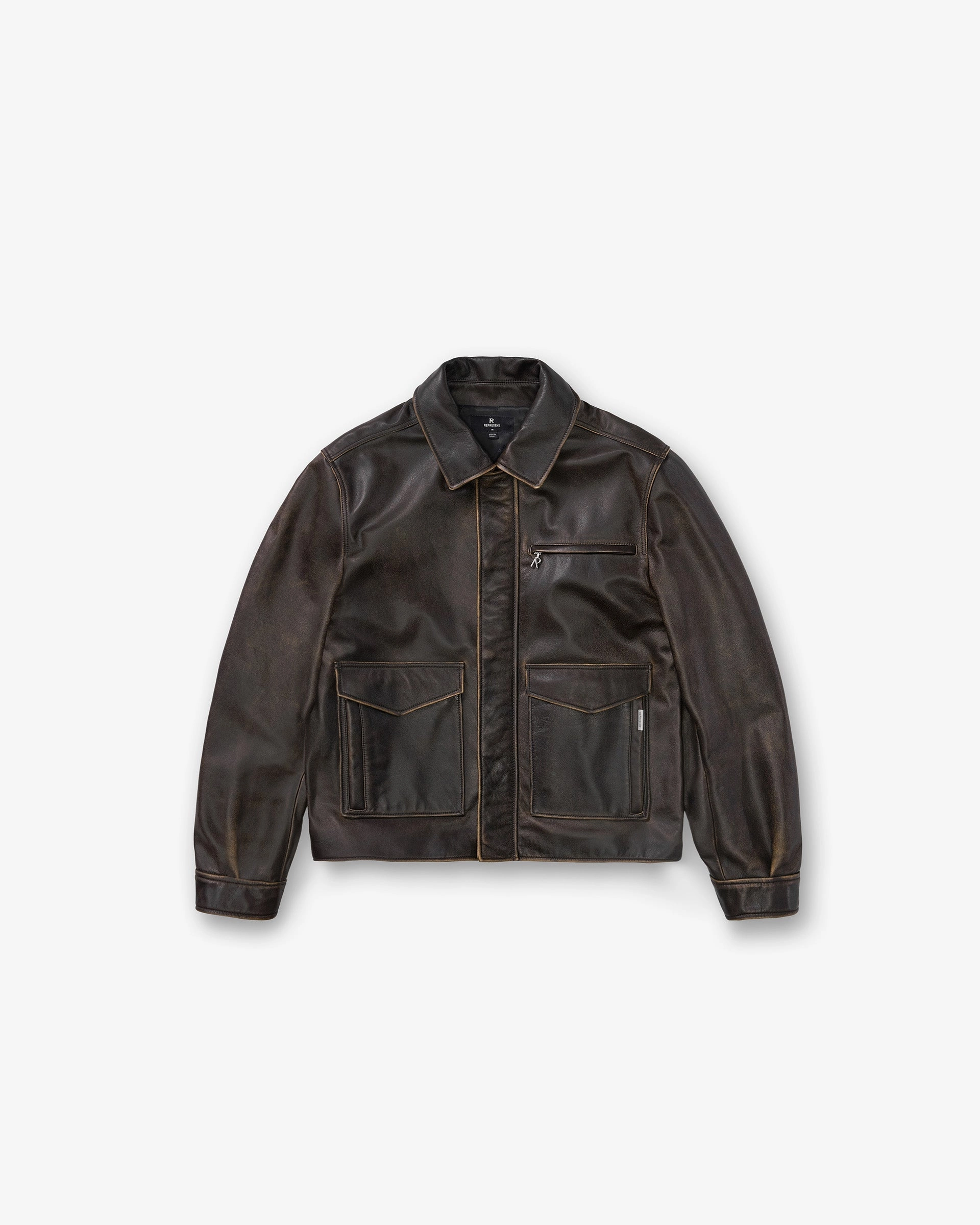Durable Coating Sunfade Leather Jacket - Nero