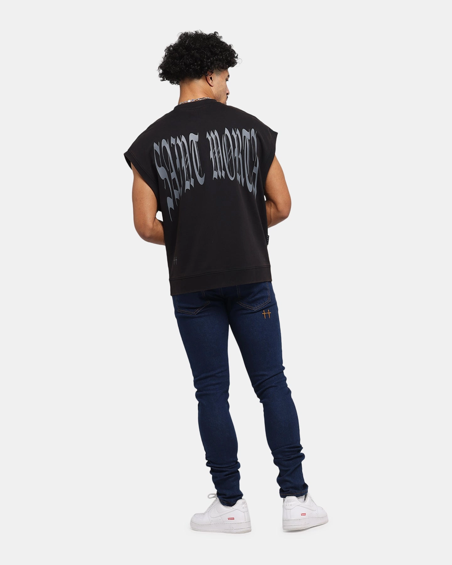 Ultraviolet Protection Finish Saint Morta Vill Park Cut Off Sweater Vintage Black