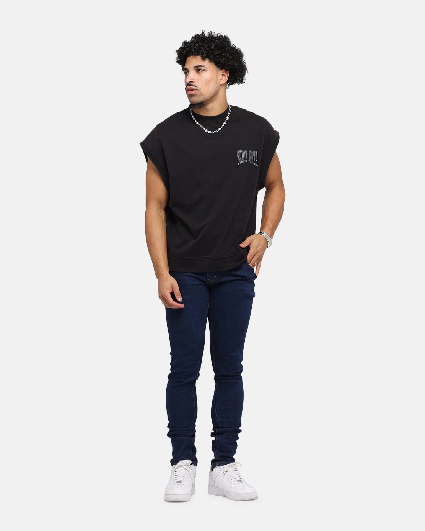 Temperature Regulating Textile Saint Morta Vill Park Cut Off Sweater Vintage Black