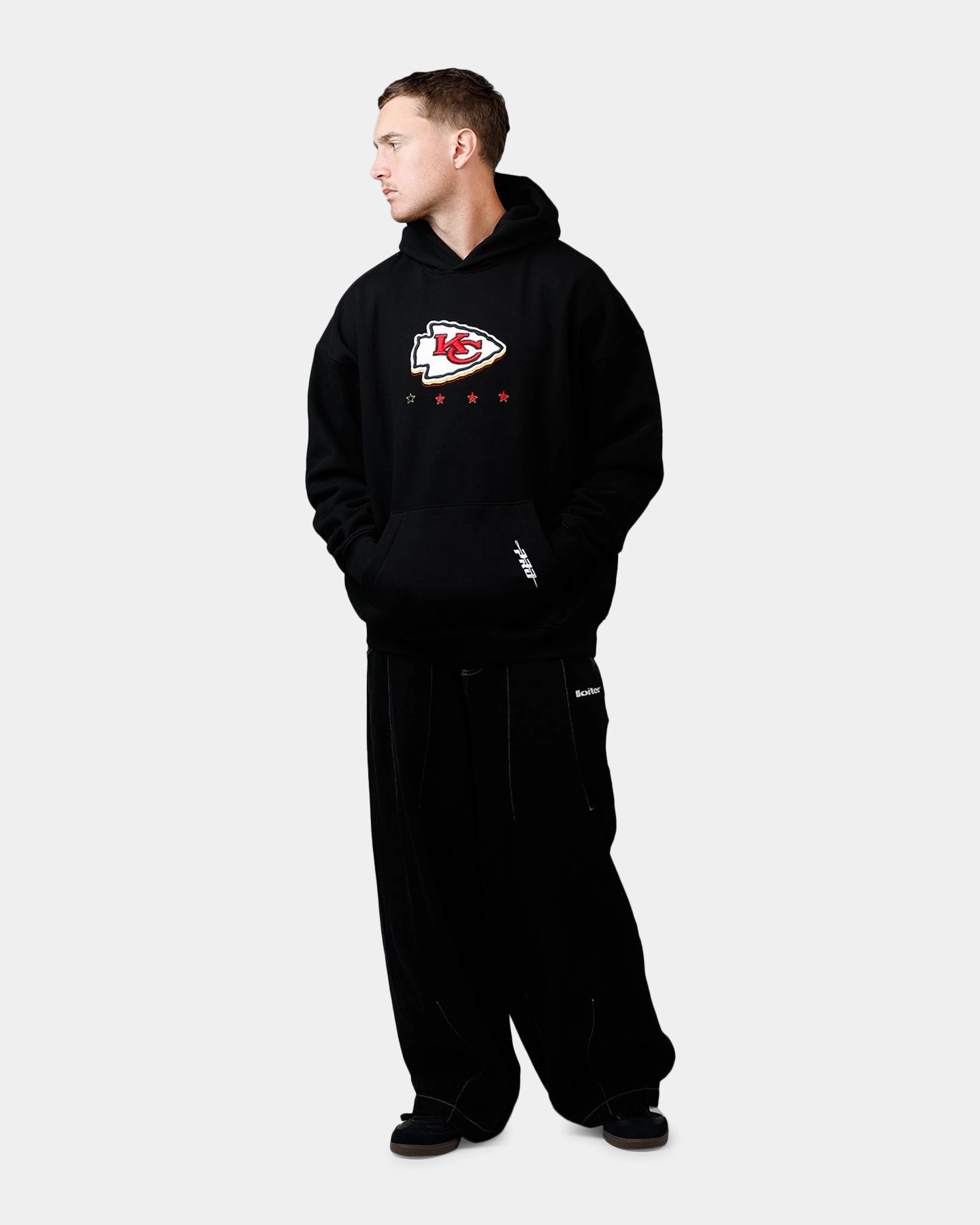 WeightedHem Pro Standard Kansas City Chiefs Kickoff Hoodie Black/Red