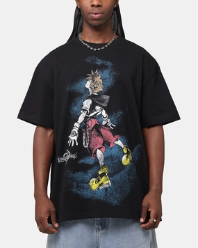 FrenchTerry Comfy Fit Goat Crew Disney Kingdom Hearts Sora Heavyweight T-Shirt Black