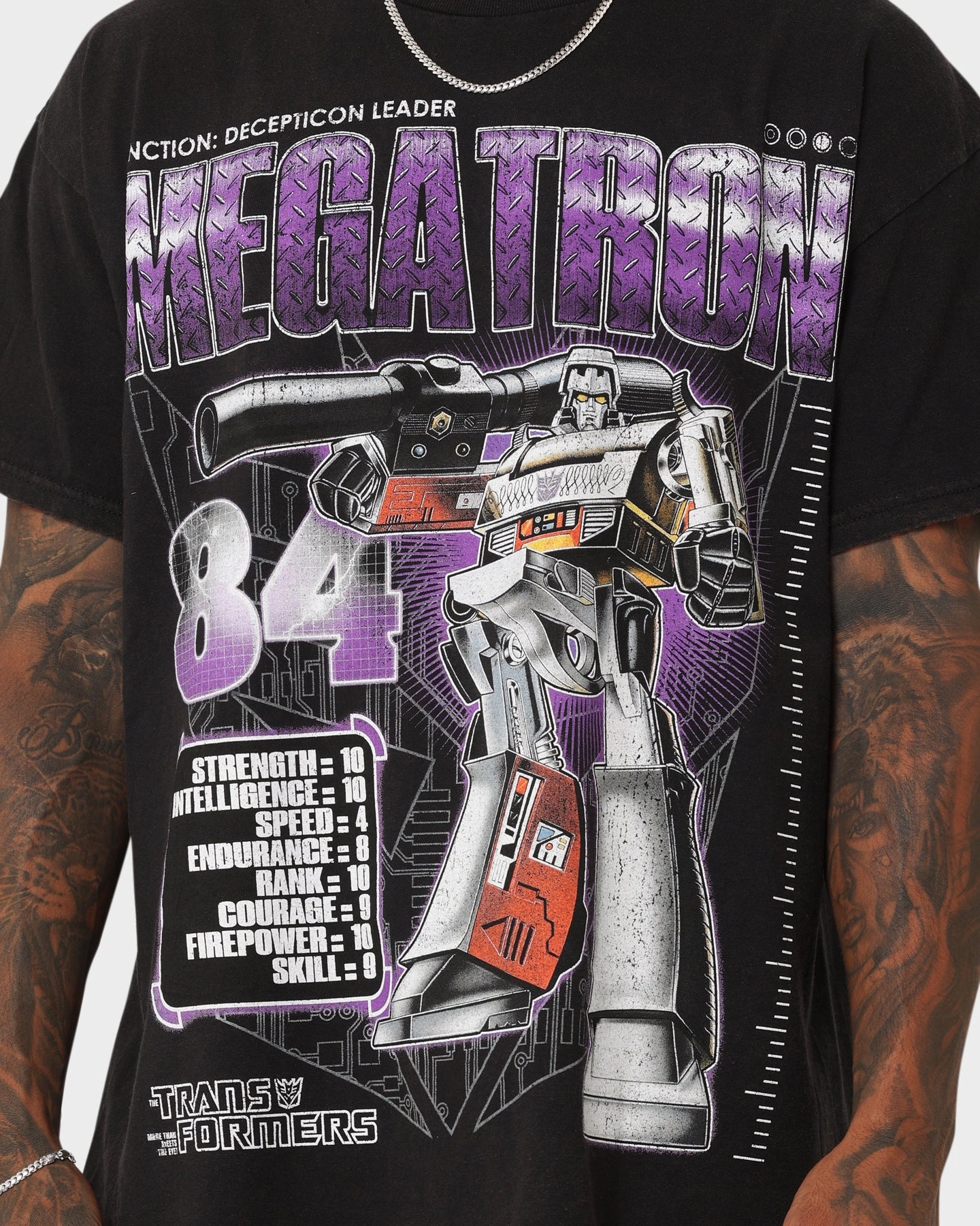 Goat Crew X Transformers Megatron Vintage T-Shirt Black Wash Simple Cut