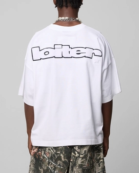 Loiter Premium Essentials Boxy T-Shirt White NonRestrictiveCollar BreathableMeshPanel