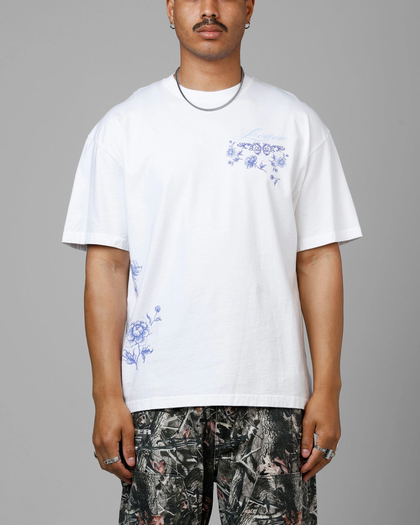 Loiter Fine China Heavyweight T-Shirt White AntiStaticInnerLining