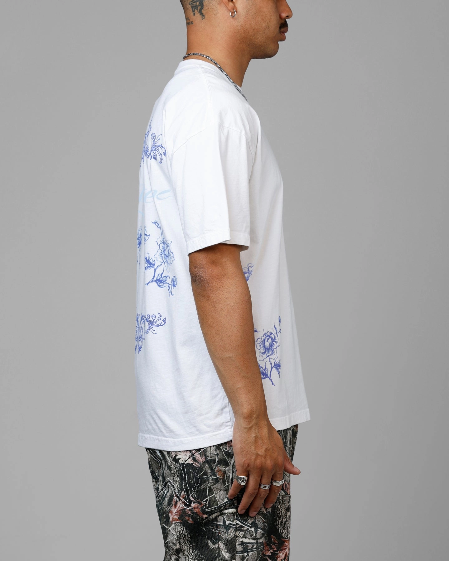 Relaxed Tee ReinforcedShoulderConstruction Loiter Fine China Heavyweight T-Shirt White