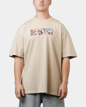 Soft Pullover Convertible Sleeve Adaptation 73 Studio X Cartoon Network The Powerpuff Girls Grail Vintage T-Shirt Stone