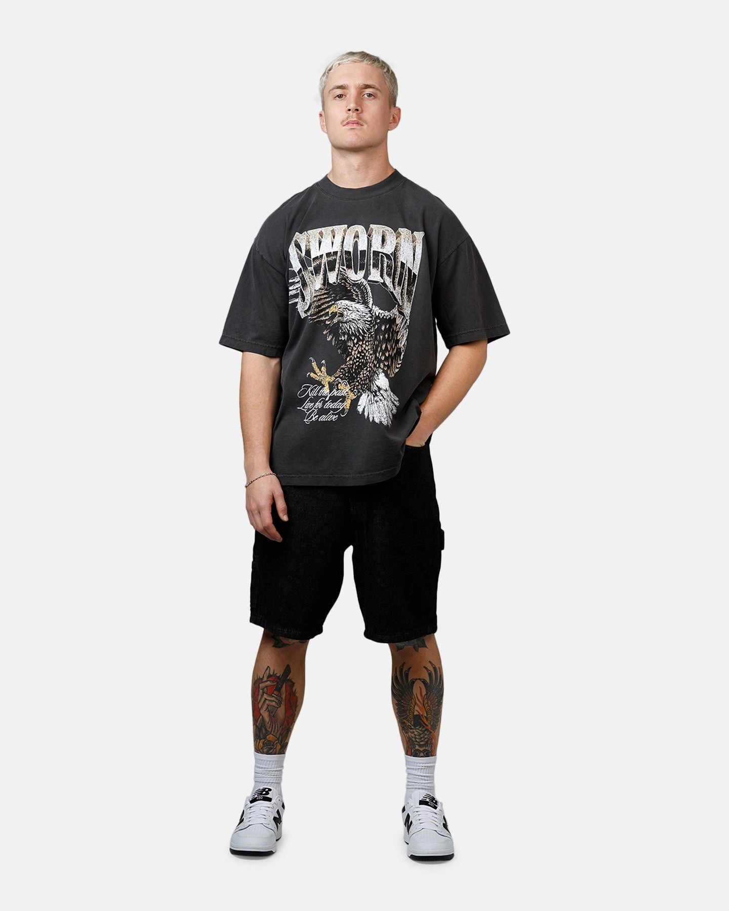 Sworn To Us Freedom 'Outlaw Spirit' T-Shirt Black Organic Cotton Blend