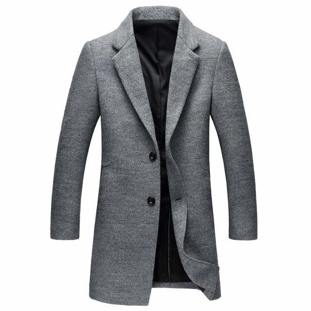 West Louis? Wool Blends Men Overcoat Light Day Jacket