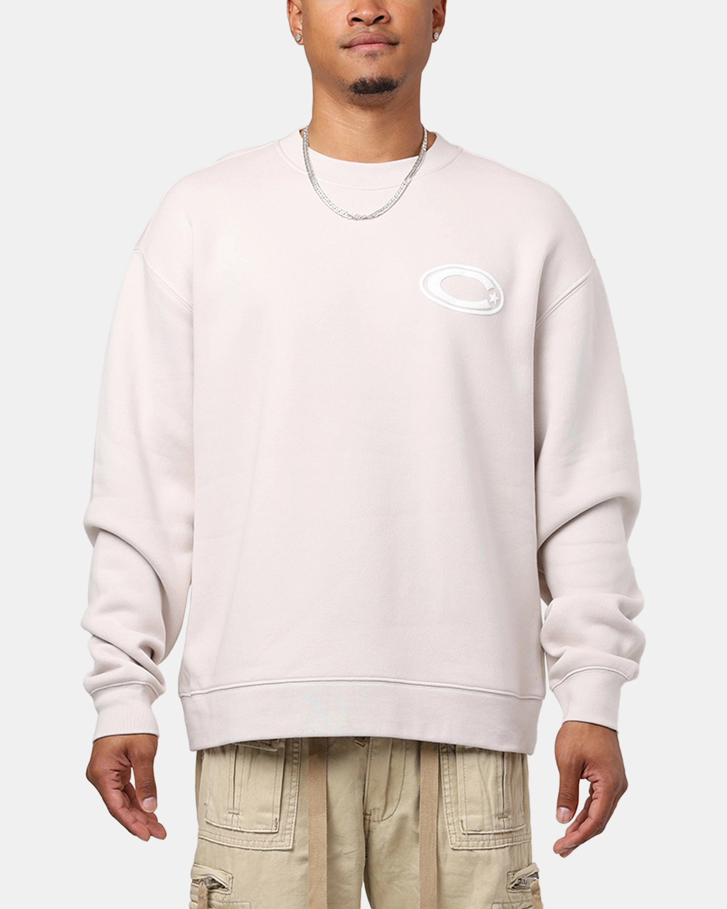 Ventilated Back Panels Carre C-Star Oversized Crewneck Bone