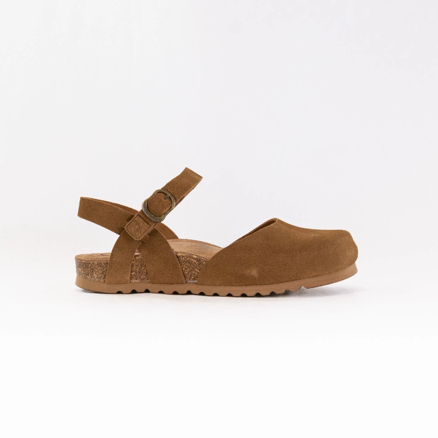 Taos Culture (Women's) - Camel Suede Contoured Footbed Sandal Pads