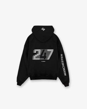 247?Manchester Hoodie - Black Linen blend fishing gear