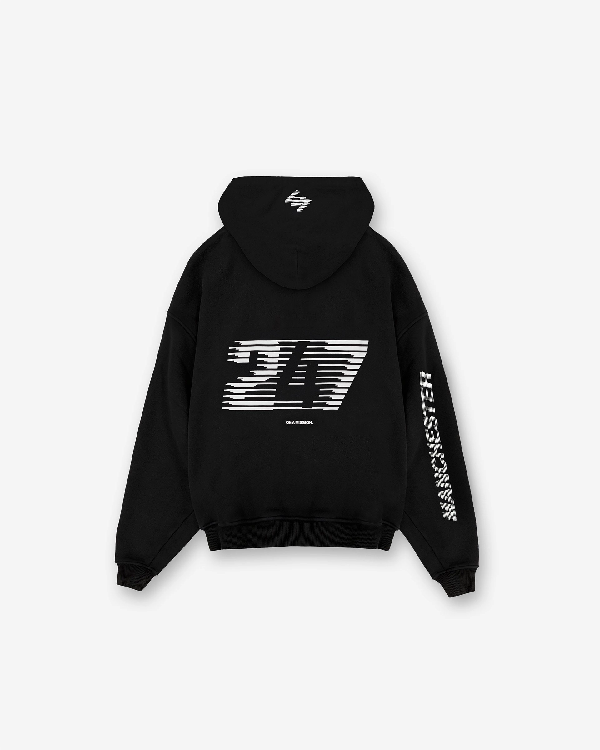 247?Manchester Hoodie - Black Linen blend fishing gear