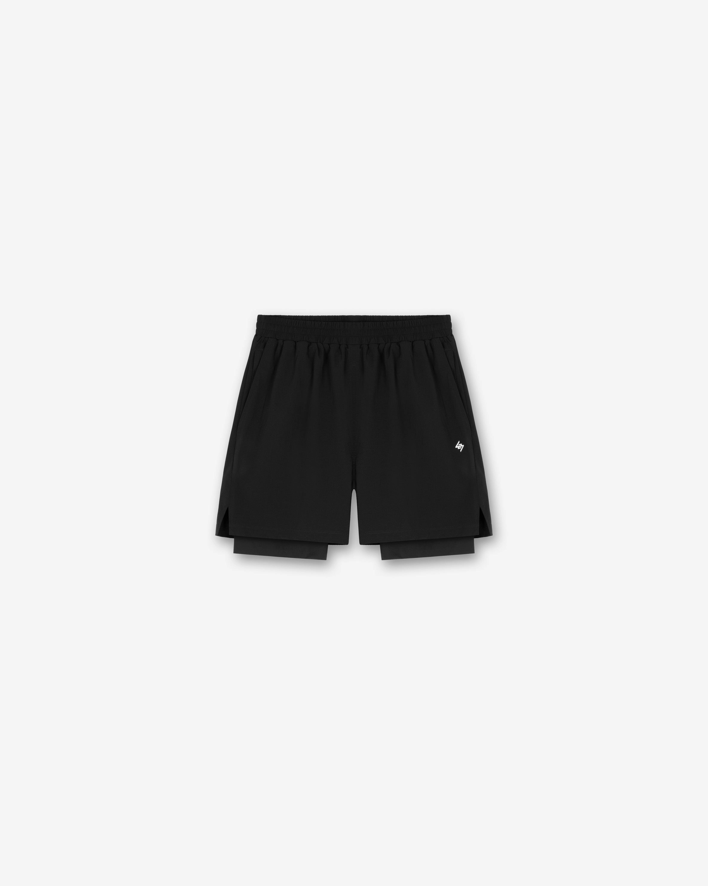 Wind Resistant Panels Team 247 2-In-1 Shorts - Black