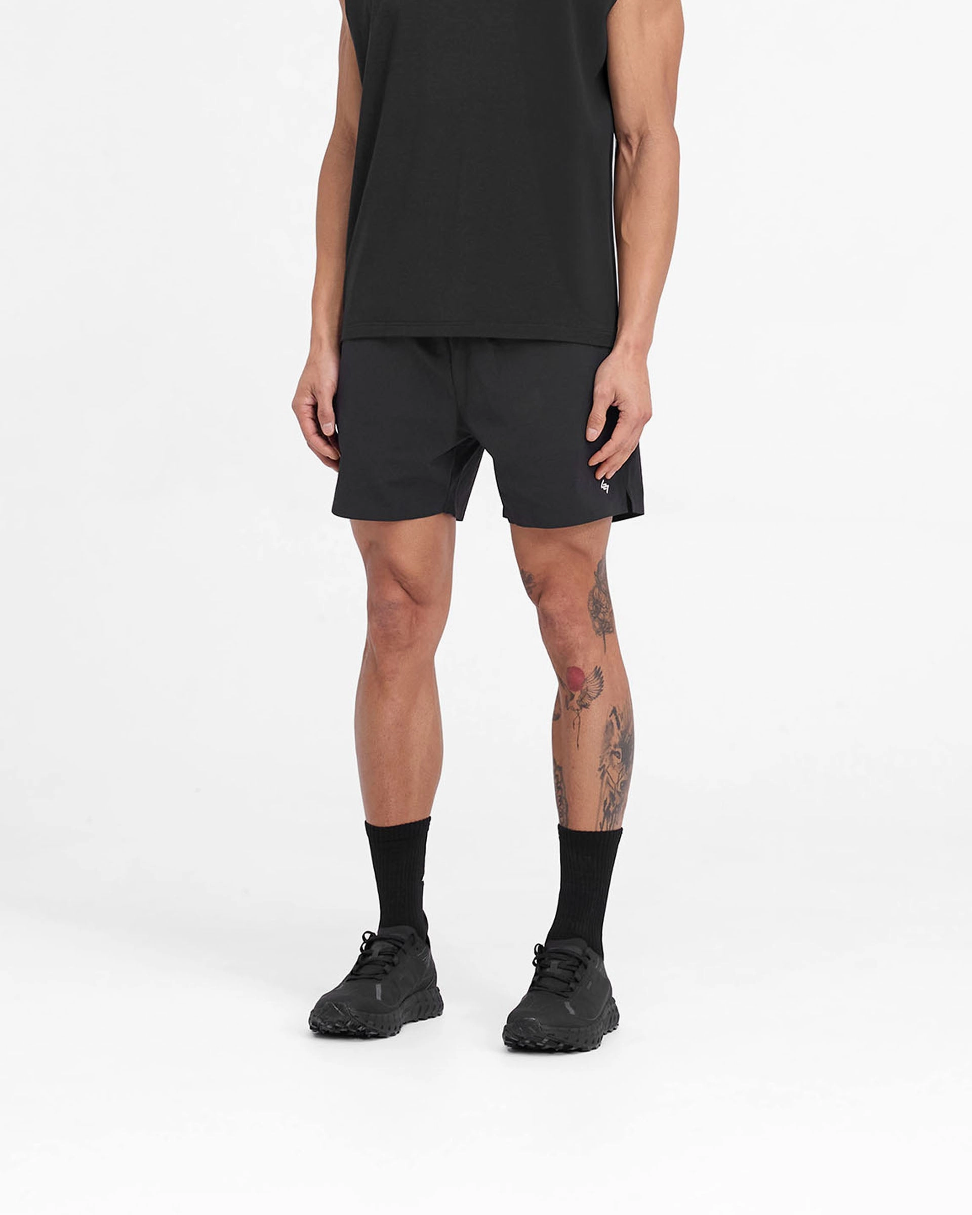 Team 247 Fused Shorts - Black Wind Resistant Panels Urban Fashion
