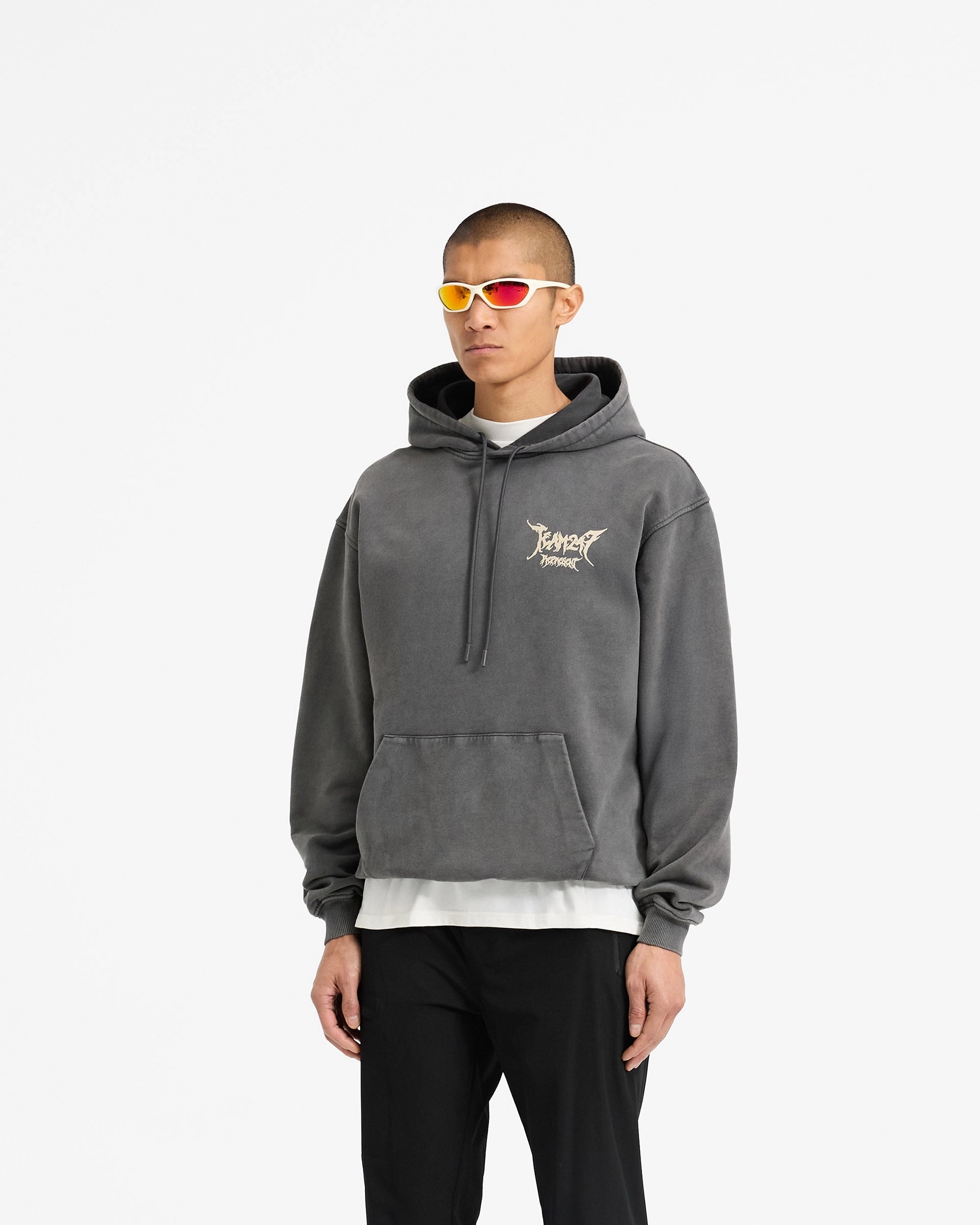 Team 247 X END Oversized Hoodie - Washed Grey City Edge Heat Reflective Coating