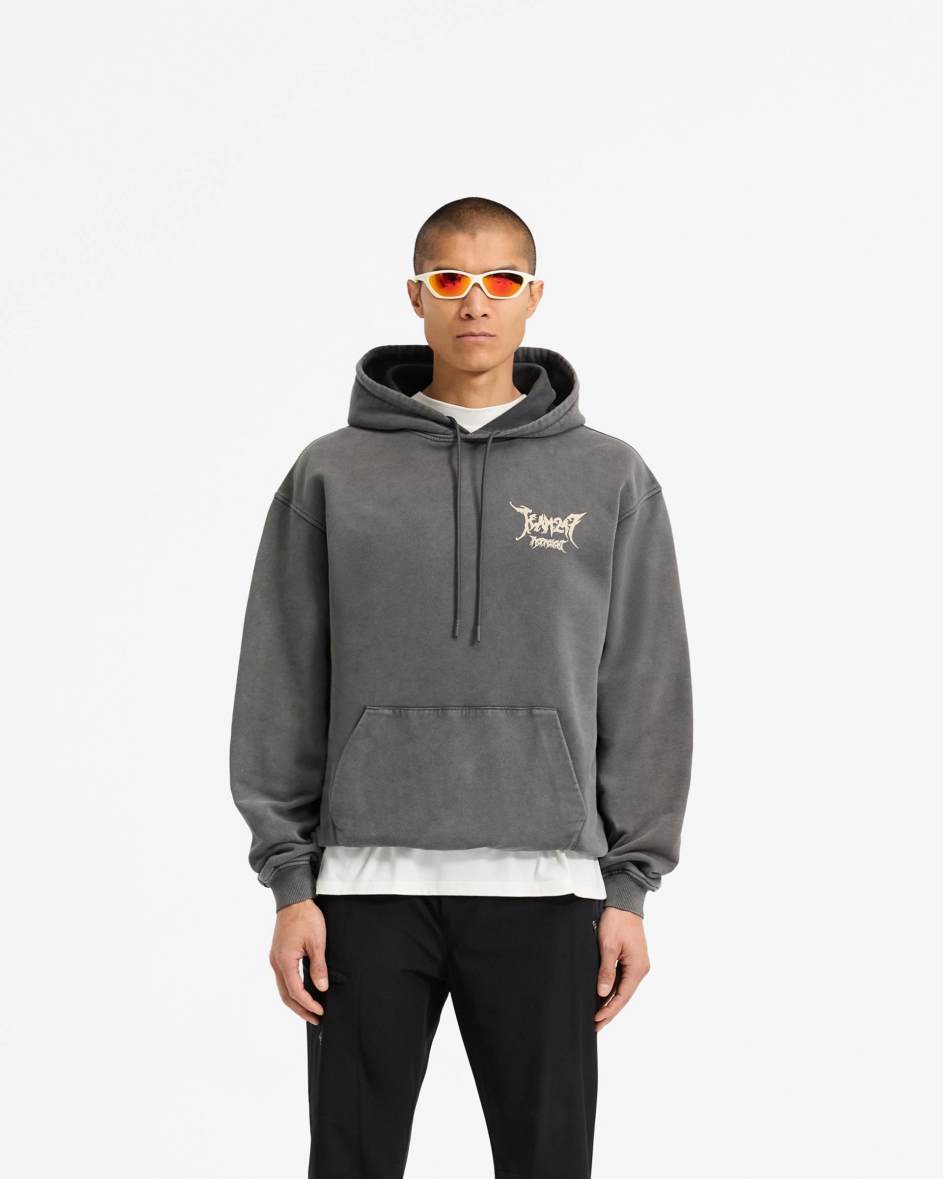 Lion like Elephant like Team 247 X END Oversized Hoodie - Washed Grey