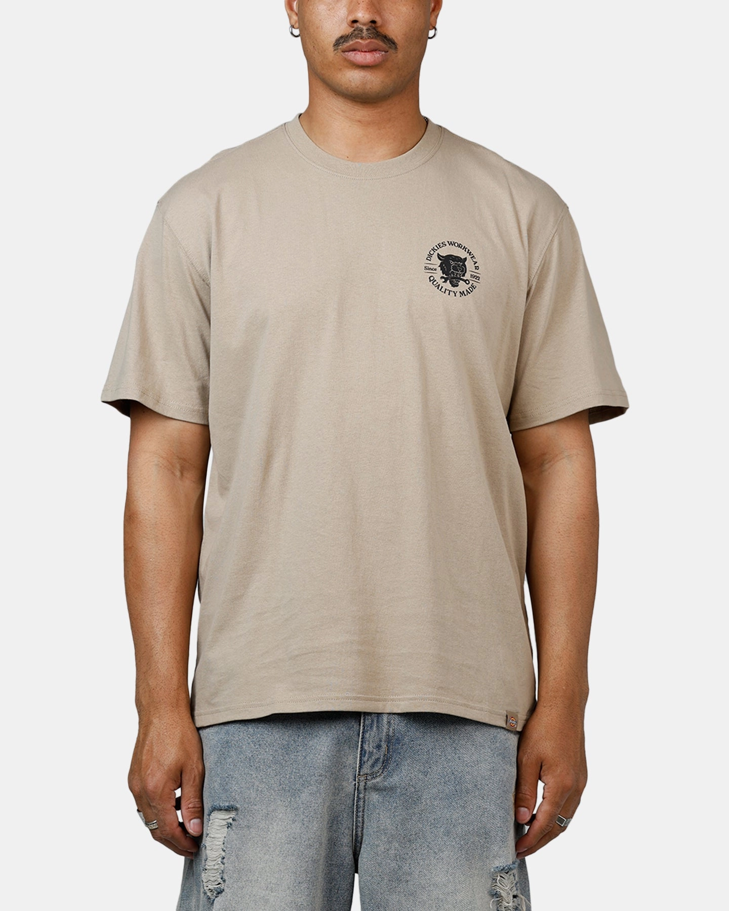 Dickies Wrench T-Shirt Tan Modern Design Recycled Material Blend