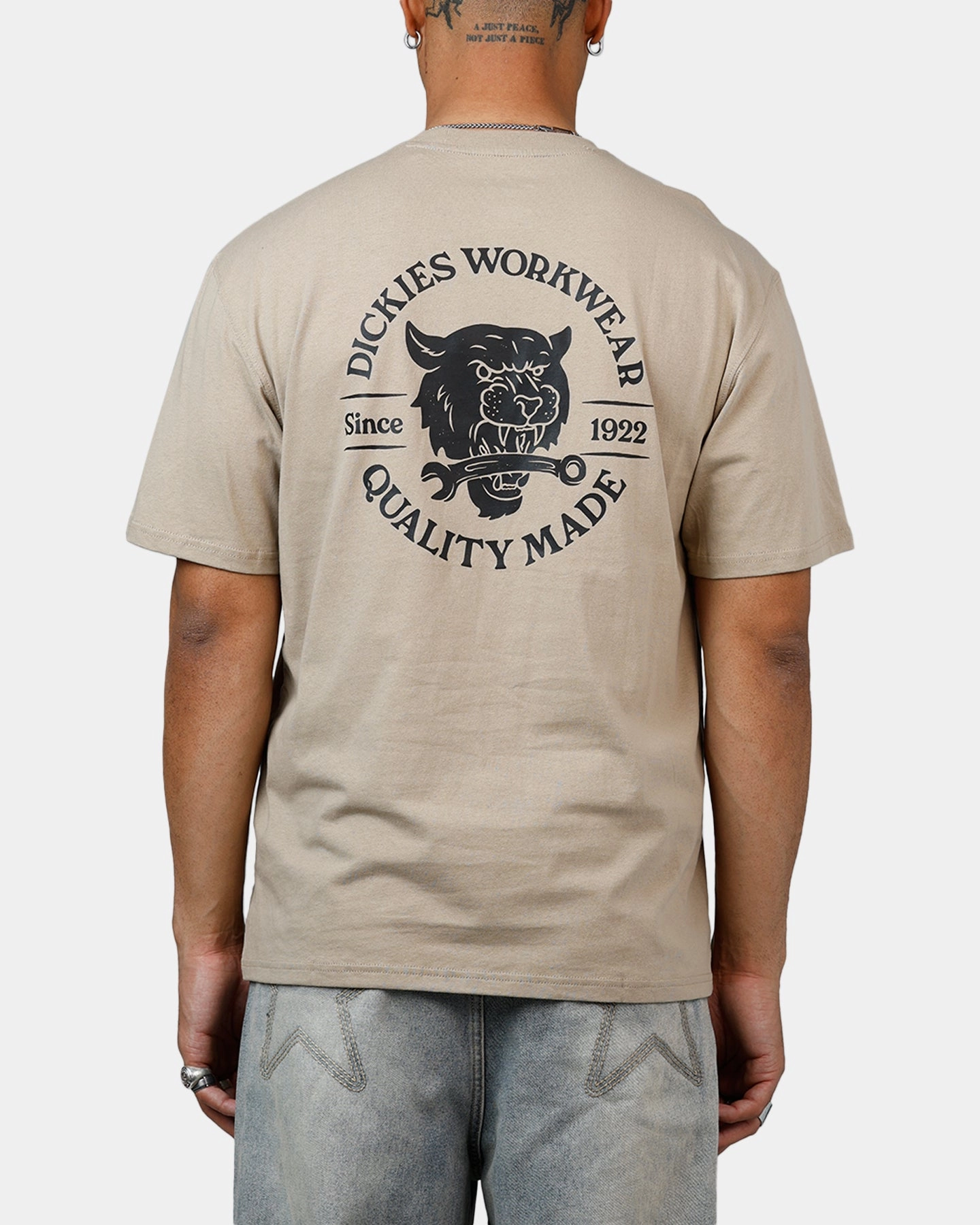 Dickies Wrench T-Shirt Tan Abrasion Resistant Surface UVProtectionCoating