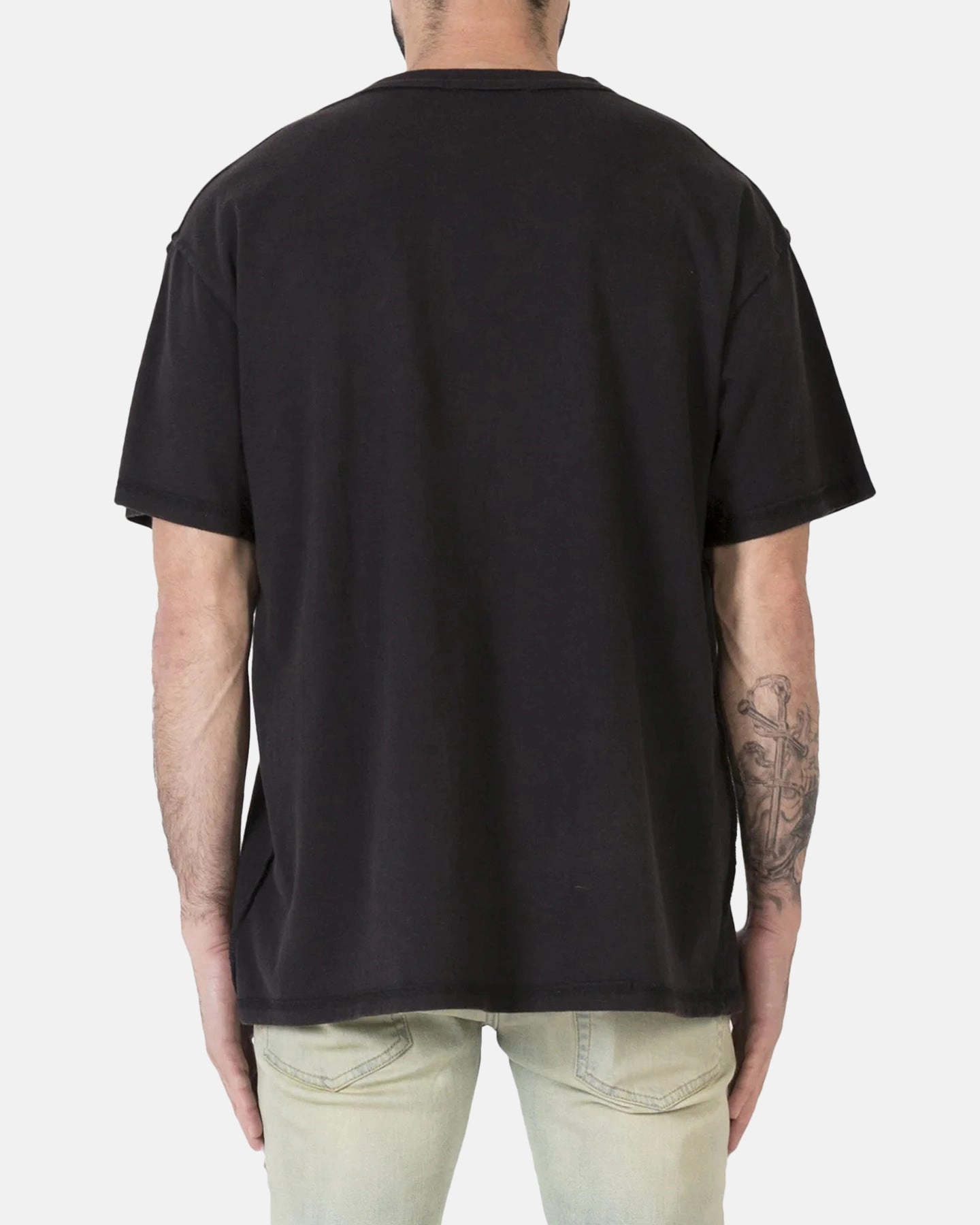 Low Profile Stitching MNML Inside Out T-Shirt Black