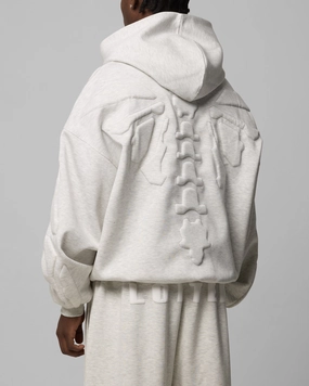 Loiter Sandevistan Hoodie Grey Marle FlexibleNeckline