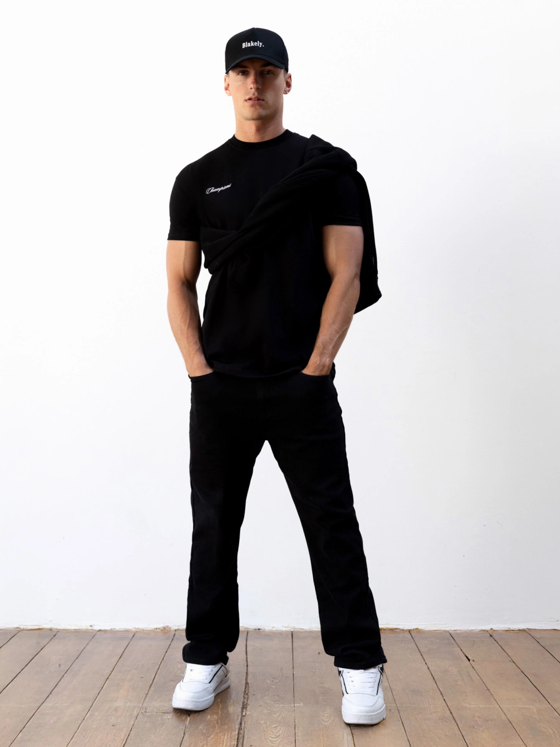 Champions Legacy Relaxed T-Shirt - Black Yarn Dyed Fabric