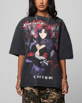 Quick Access Pockets Loiter Valkyrie Vintage T-Shirt Black Wash