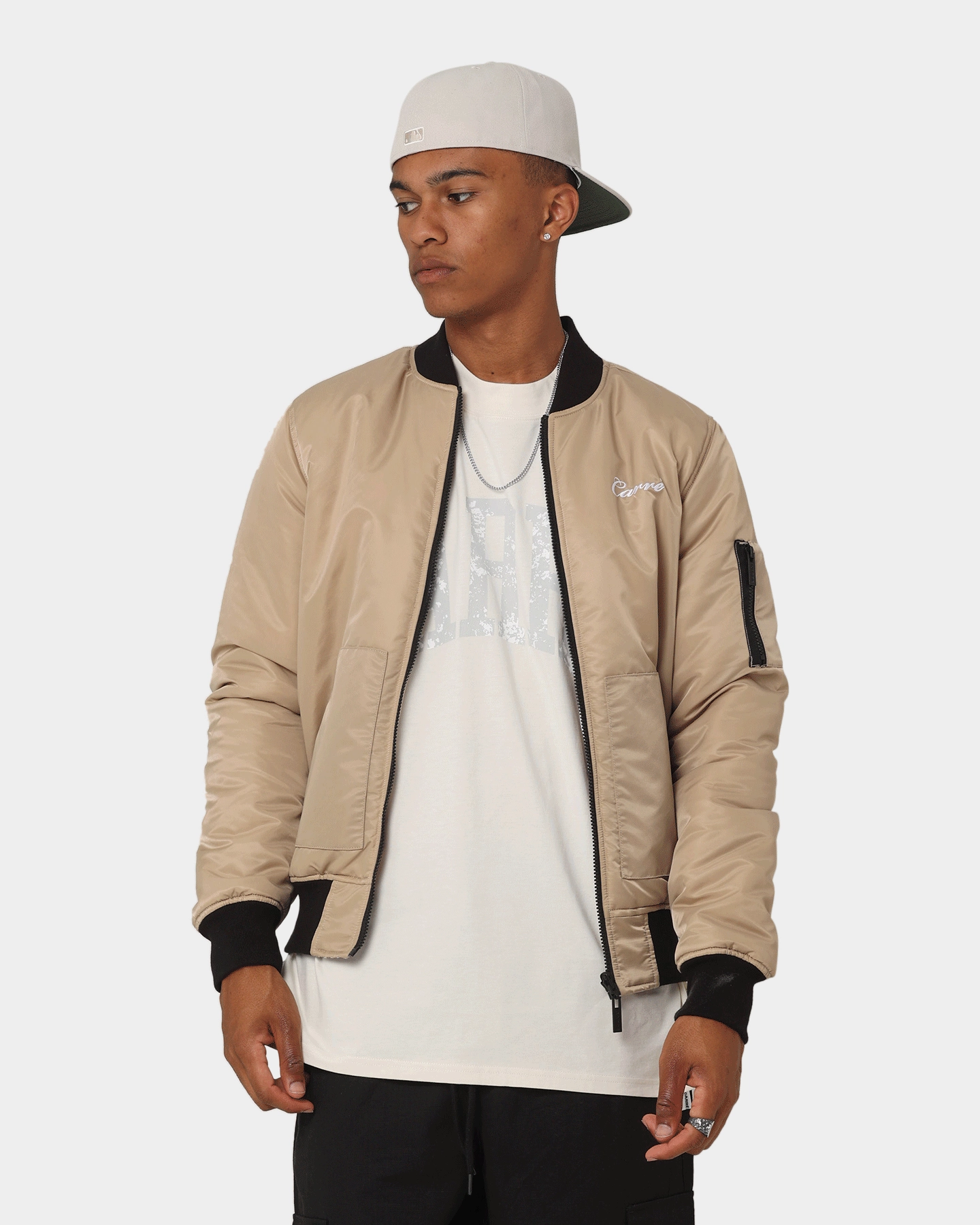 Rugged Style Removable Hood Carr?? C-89 Reversible Bomber Jacket Wheat