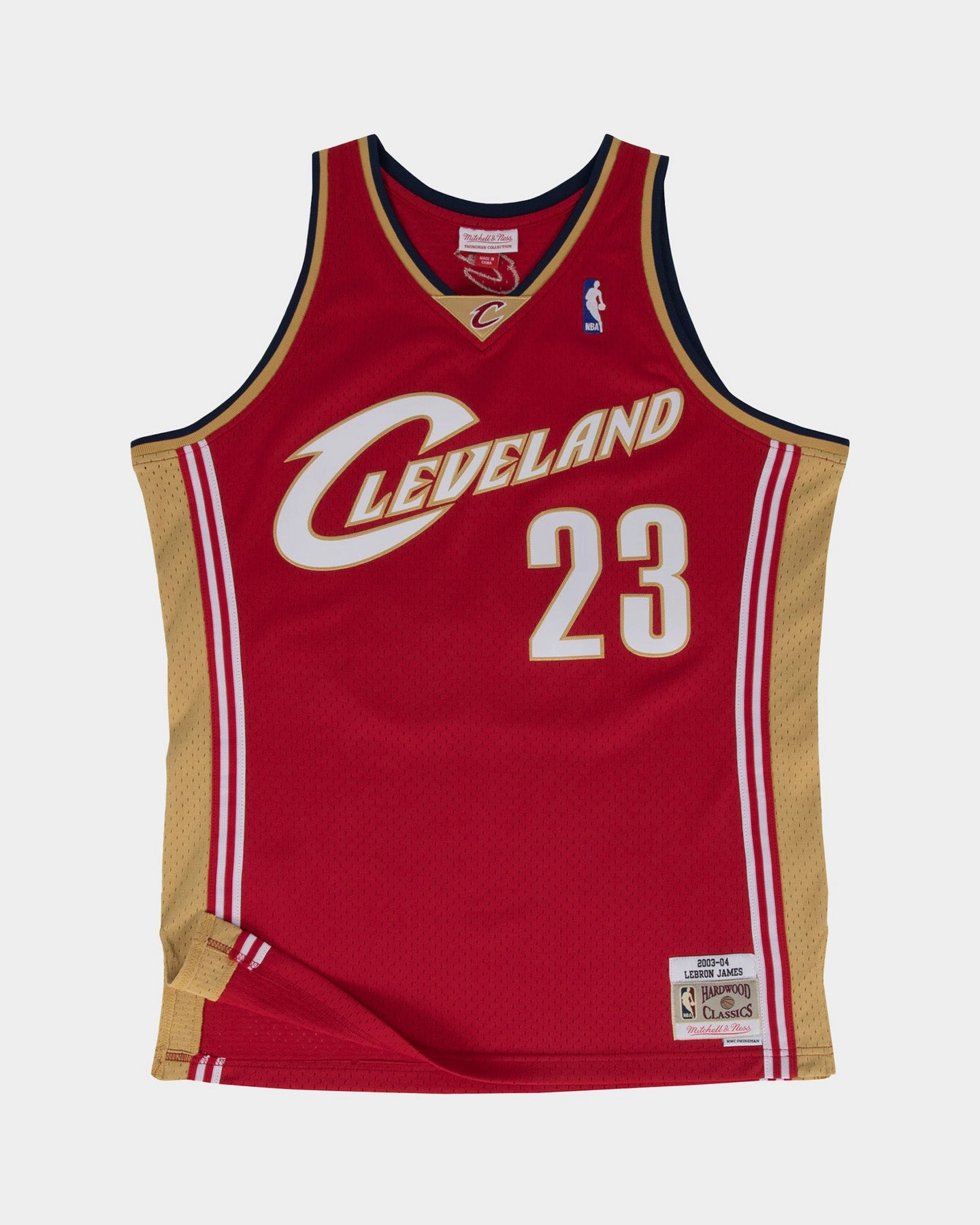 Soft Brushed Finish Garment Washed Finish Mitchell & Ness Cleveland Cavaliers LeBron James '03-'04 #23 Swingman Jersey Red