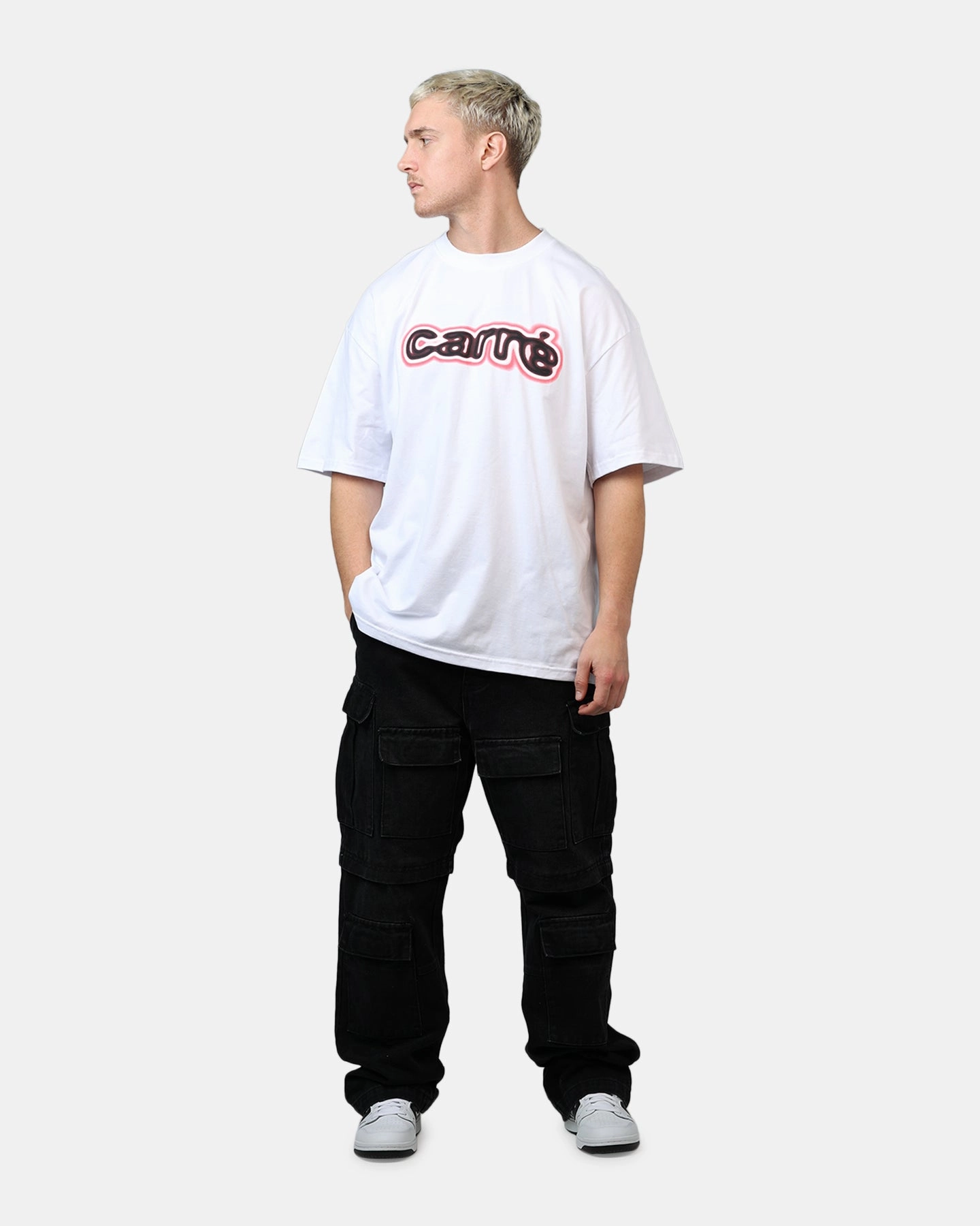 Wear Resistant Edge Carre Blushed T-Shirt White